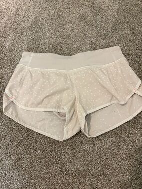 lululemon athletica Light Pink Polka Dot Athletic Shorts